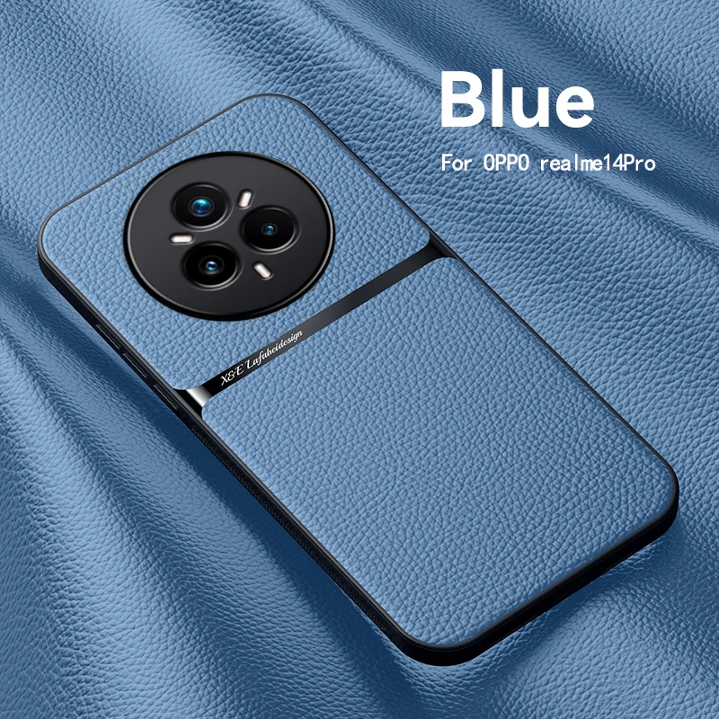 Magnetic PU Leather Ultra-Thin Shockproof Phone Case with Camera Protection