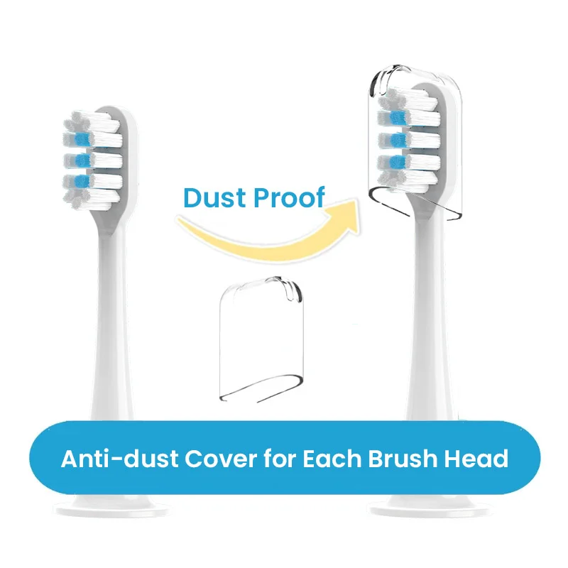10pcs For Xiaomi Mijia T301 Replacement Brush Heads Sonic Electric Toothbrush Heads Protect Soft DuPont Suitable Nozzles 3