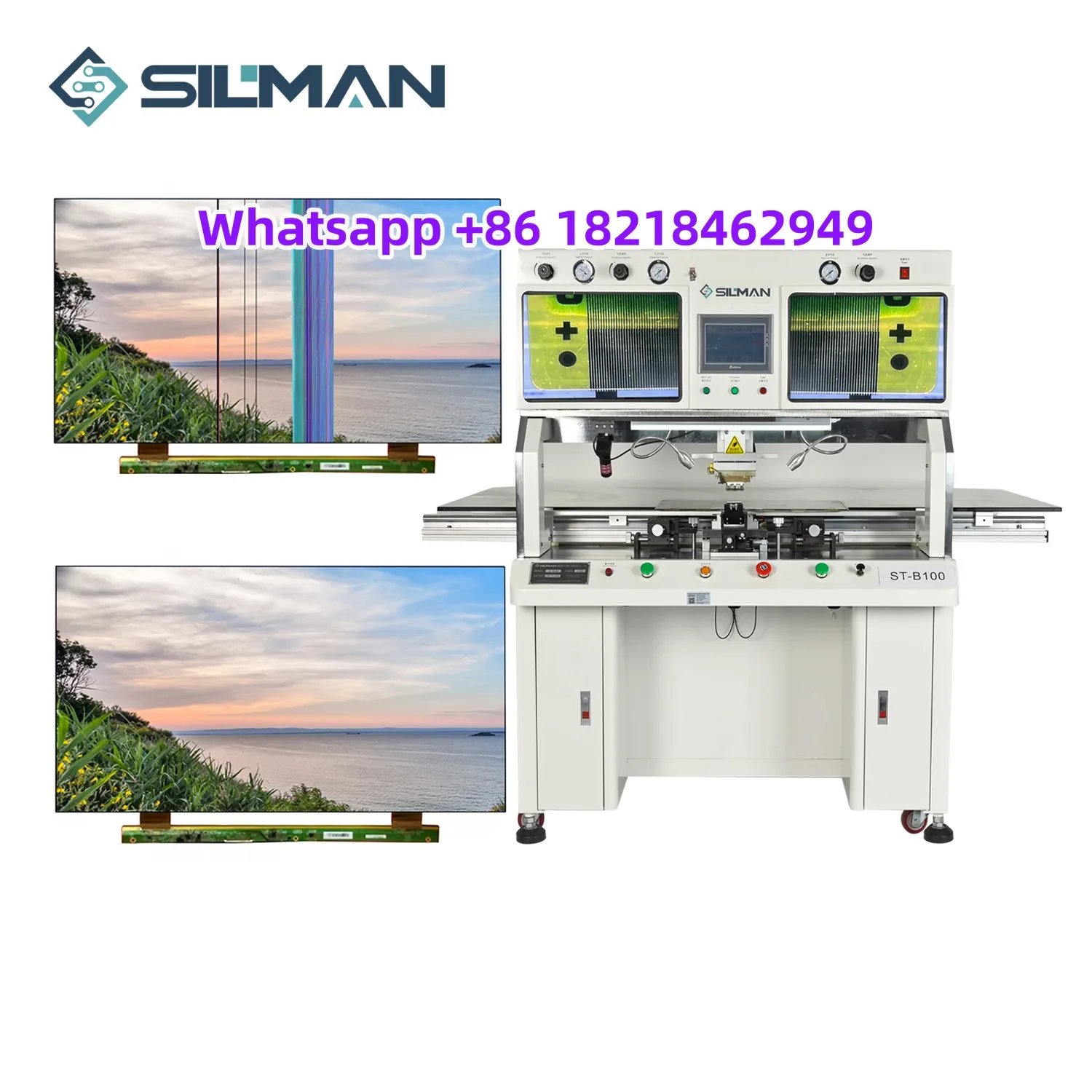 Silman ST-B100 Factory Direct Sales LCD TV Panel Repair TAB ACF COF Bonding Machine 3