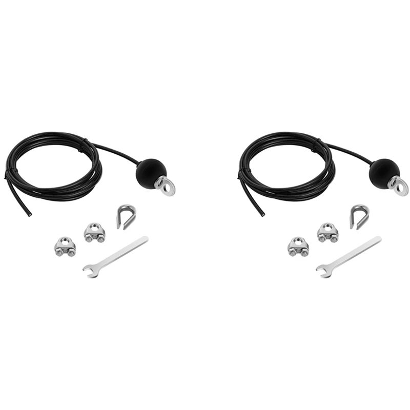 

2 комплекта 2,5 метров регулируемый кабель для тренажерного зала Проволочный Трос сверхпрочные стальные запасные части для домашнего тренажерного зала фитнеса кабель