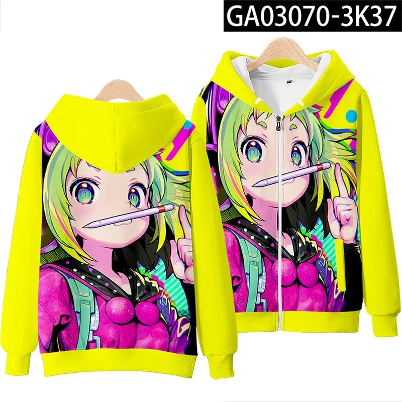DoHna:doHna Let's Do Bad Things Together KIRAKIRA Mibu Kikuchiyo 3D Print Zipper Women/Men Hoodie Sweatshirt Casual Sportswear