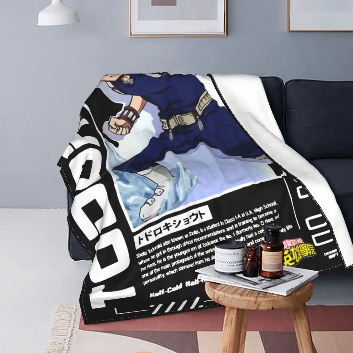 

Shoto Todoroki My Hero Academia Blanket Boku No Hero Academia Manga Flannel Awesome Breathable Throw Blanket for Bedspread
