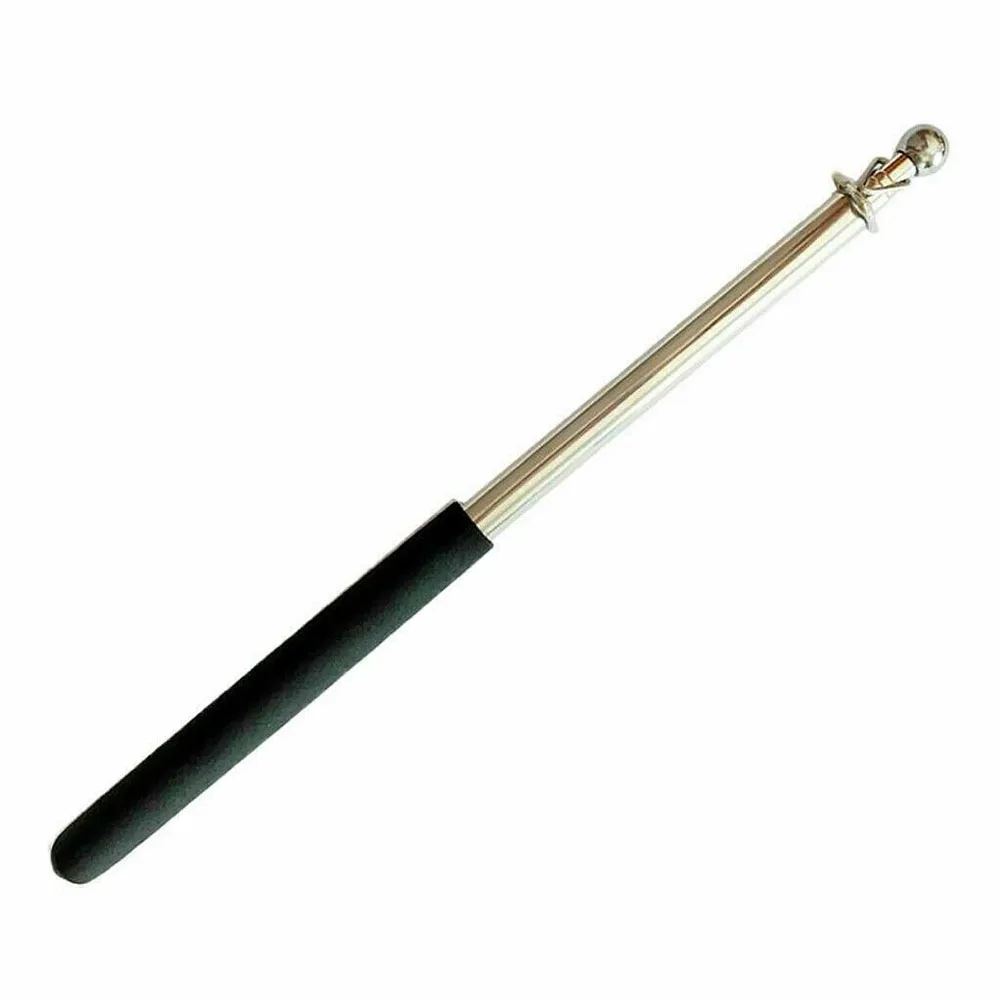 

Teaching Tools Flag Pole Flag Pole Telescopic Black Easy To Carry Retractable Stainless Steel Retractable Function
