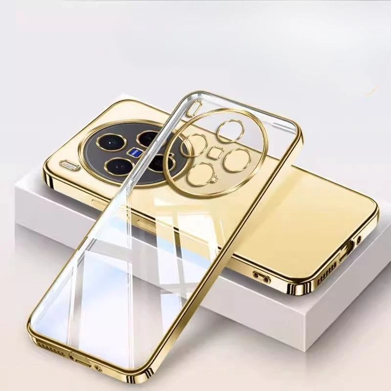 Electroplating Silicone Soft Shell Phone Case with Lens Protection