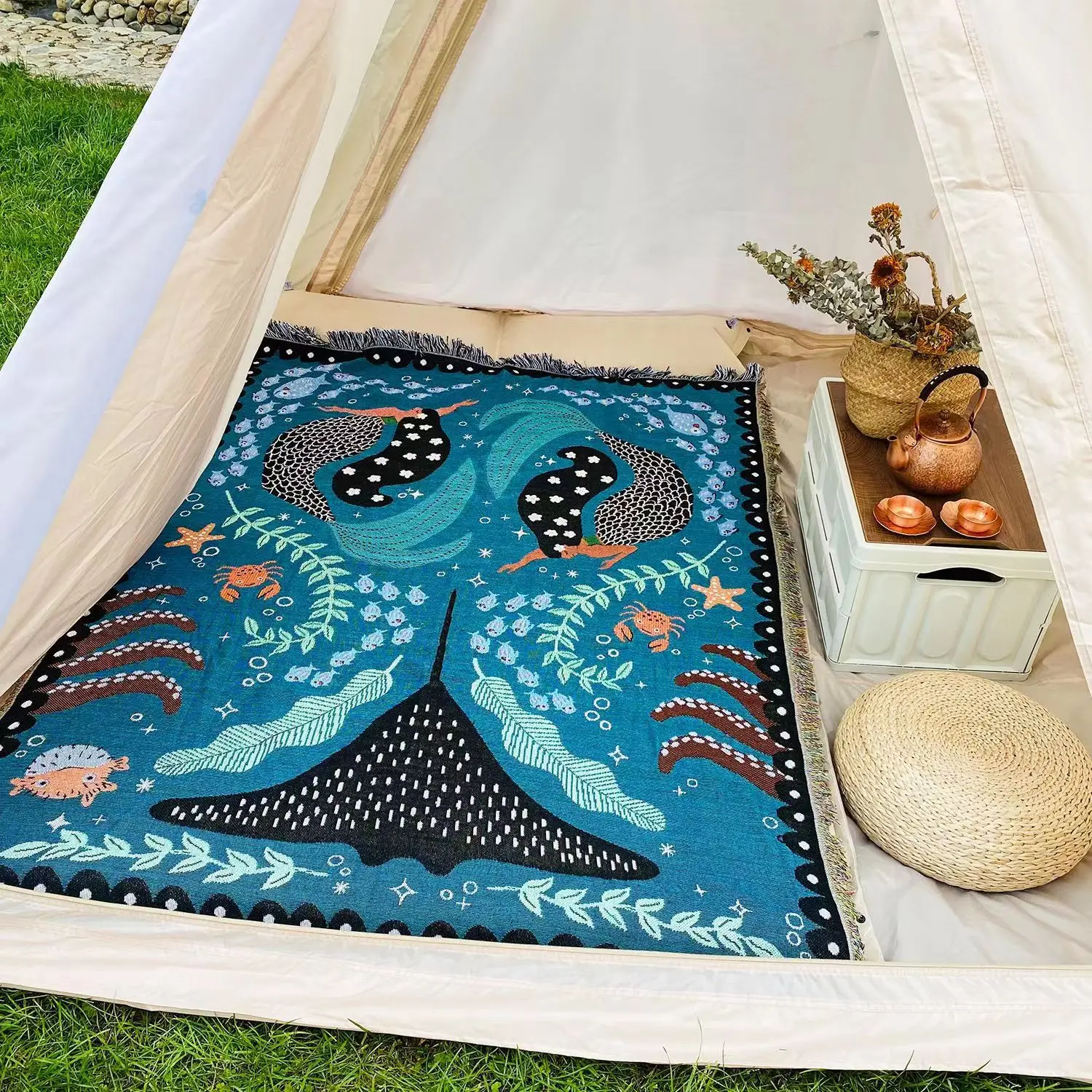 Vintage Sofa Blanket Throw Bohemian Chair Cover Towel Soft Cotton