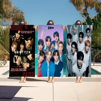 Kpop E-ENHYPEN Microfiber Beach Towel Absorbent Quick Dry Soft Yoga Swimming Resort Mountain Climbing Towel 1