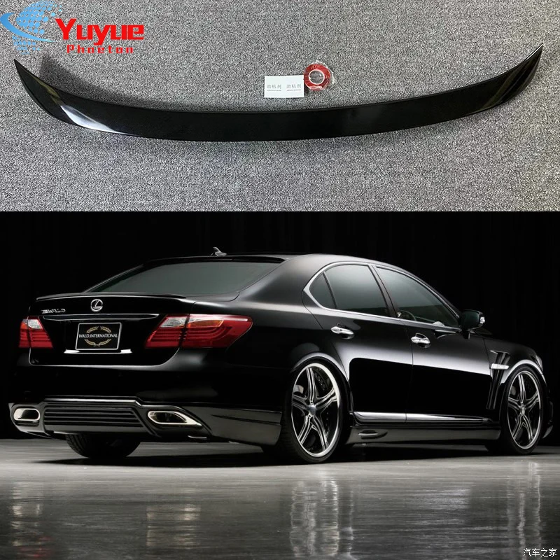 

For Lexus LS460 LS600 LS400 LS430 Spoiler PU Material Car Rear Wing Primer Color Rear Spoiler For Lexus Spoiler 2005-2012