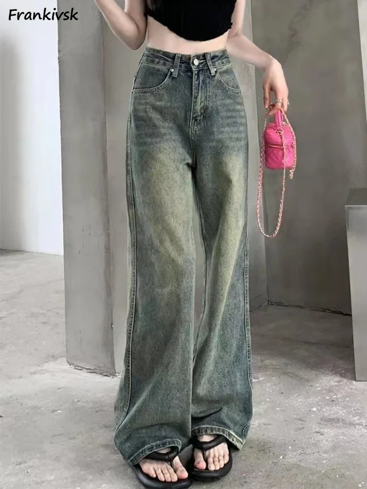 Jeans Donna Vintage Trendy Streetwear All-Match Advanced Leisure Simple Classic Distressed Pants Office Lady Studenti Chic
