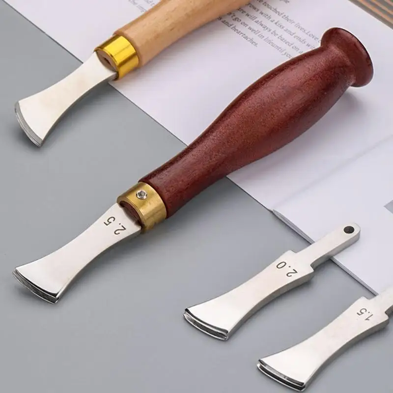 MXLA Leather Flat Slot Edging Line Device with 1.0-2.5mm Replaceable Creasing Head