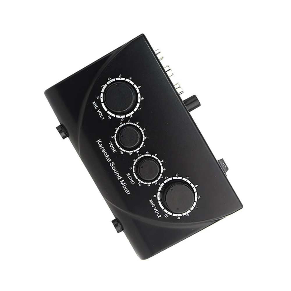 EU Plug Karaoke Sound Mixer With RCA for Company PC TV Speaker Karaoke OK Suara Sistem Echo Mixer