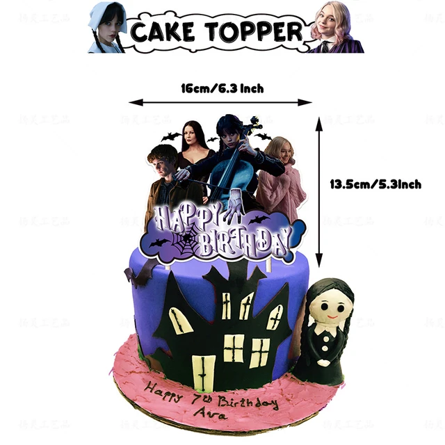 Décorations de fête d'anniversaire du mercredi Addams, assiette en papier  britannique, nappe standard, boîte à bonbons, ballons de fête  préChristophe, faveurs pour enfants - AliExpress