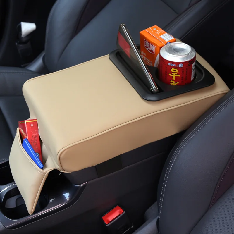 

Universal Car Armrest Cushion Box Center Console Phone Organizer Cup Holder Storage Bracket Storage Box Car Interior Accessories