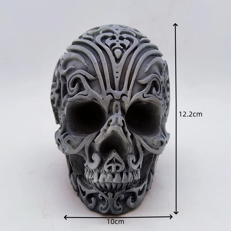 Stampo In Silicone Per Teschio 3D – Stampo Per Resina Epossidica, Gesso, Fondente, Aromaterapia, Dimensioni 8.7x11x8.2 Cm, Per Halloween E Fai Da Te