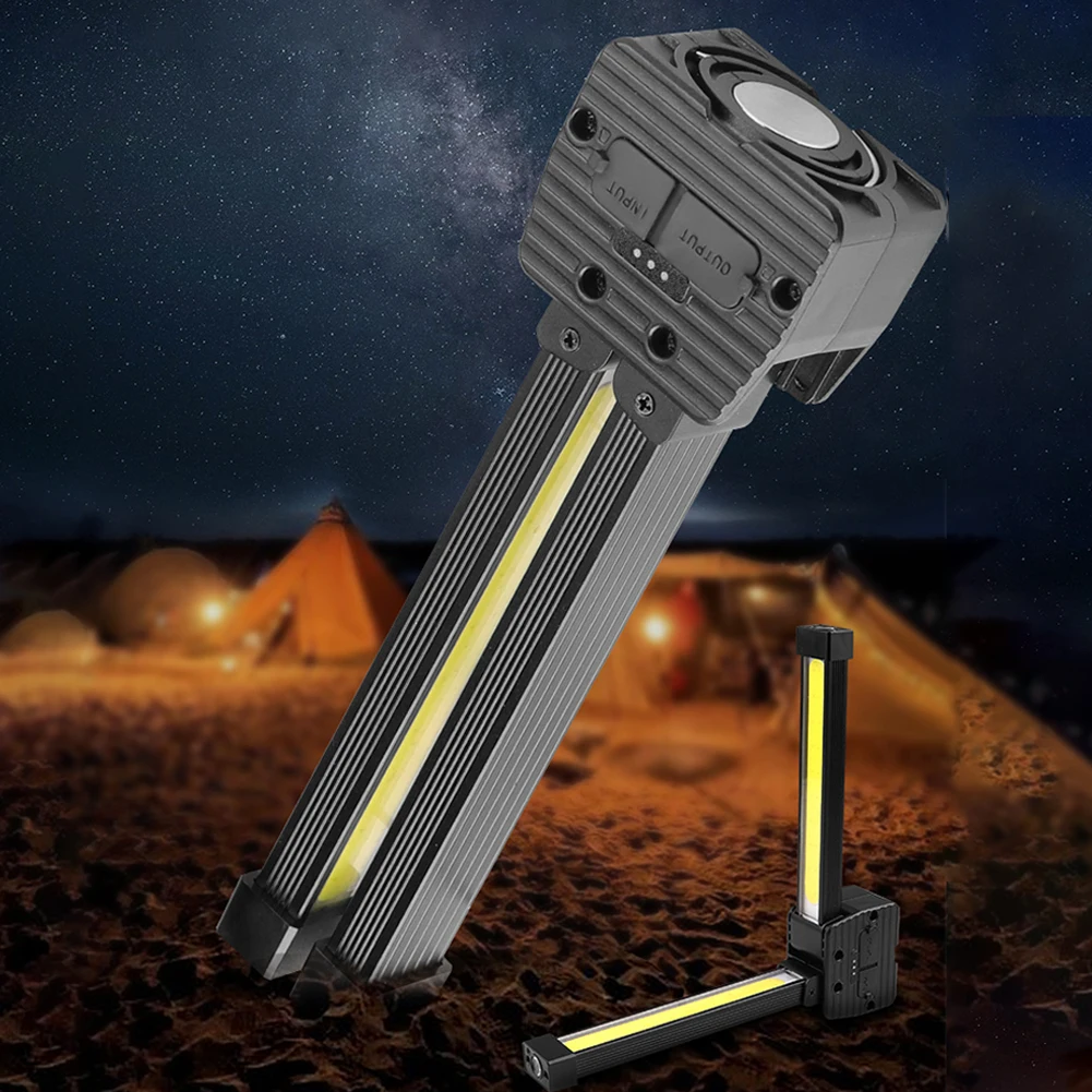 USB Rechargeable XPE LED Emergency Floodlight IPX4 Waterproof COB Handheld Camping Torch Multifunctional Inspection Lamp