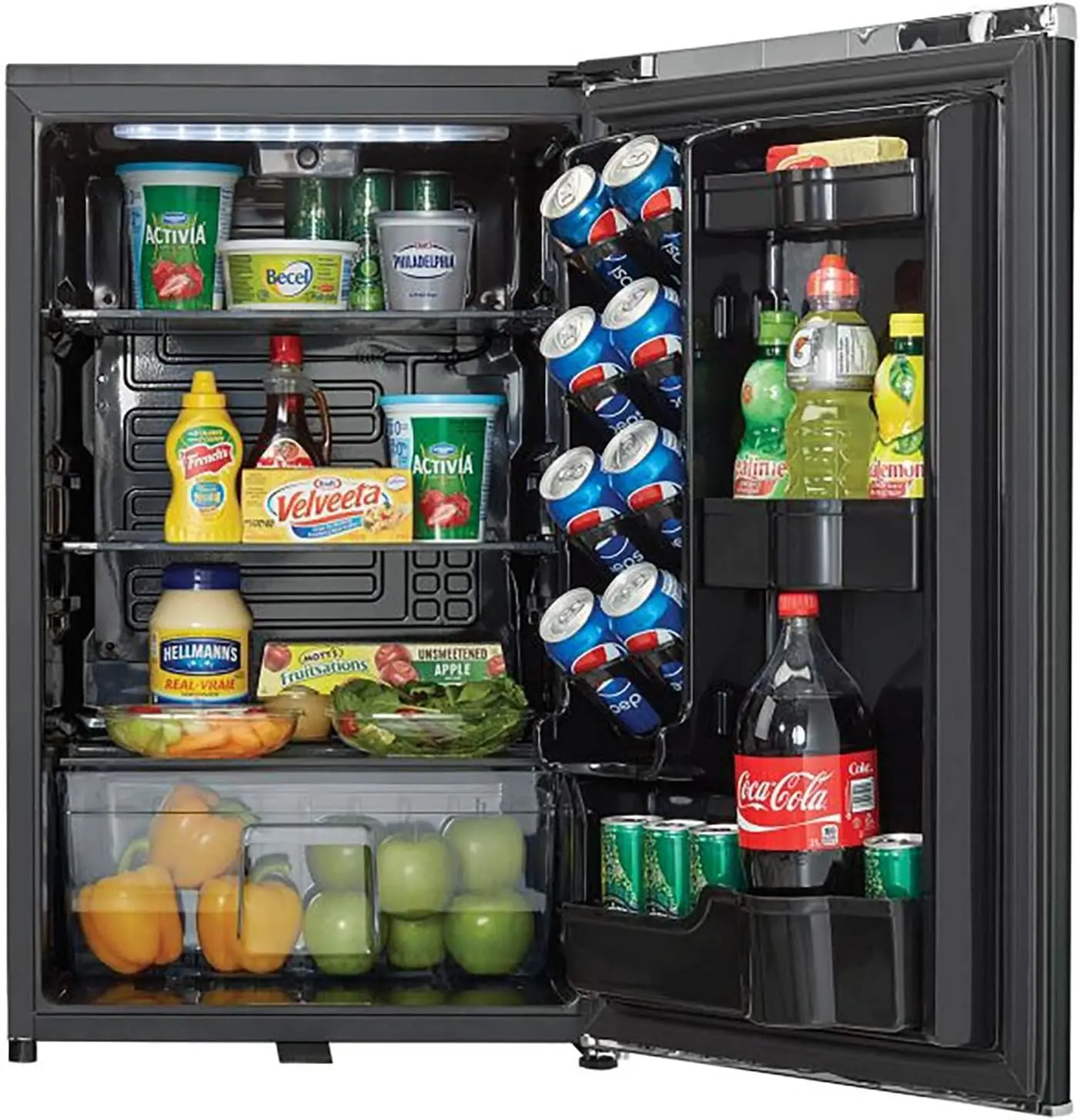 4.4 Cu.Ft. Mini Fridge Compact Refrigerator For Bedroom Living Room Bar Dorm Kitchen Office E-Star In Black With Lock