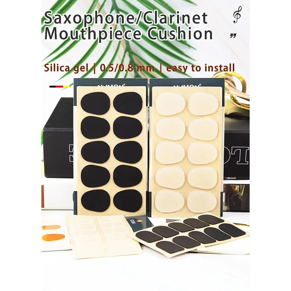 Silicone Saxophone Mouthpiece Cushions 10Pcs Clarinet Tooth Pad Mouthpiece Protector Musical Instrument Accessories