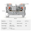100Pcs PT 2.5 Spring Terminal Block 2.5mm DIN Rail Compact Electrical Wiring Secure Connection 3