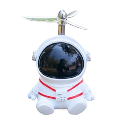 Whimsical Astronaut Duck Propeller Bike Handlebar Decoration - Resin Accessory (White)