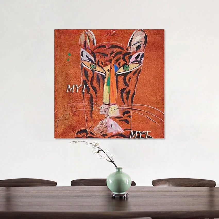 

Abstract Animal Face Picture Unframed Art Wall Large Nordic Decor 3D Leopard Texture Hand Drawing Canvas Oil Painting Artwork