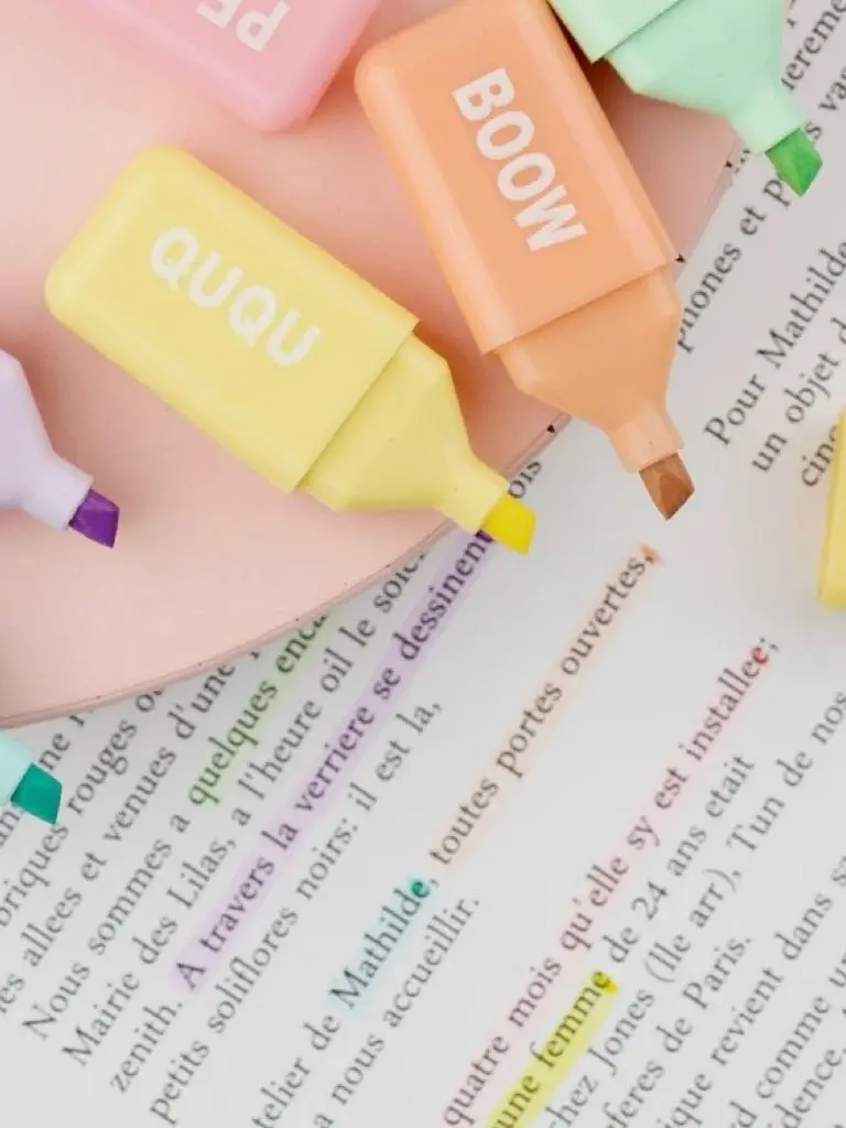 6-teiliges Mini-Textmarker-Set, Marker mit Keilspitze, geeignet für Studenten, Erwachsene, Graffiti, Schreiben, Malen, Schule, Bürogebrauch – Detail 1