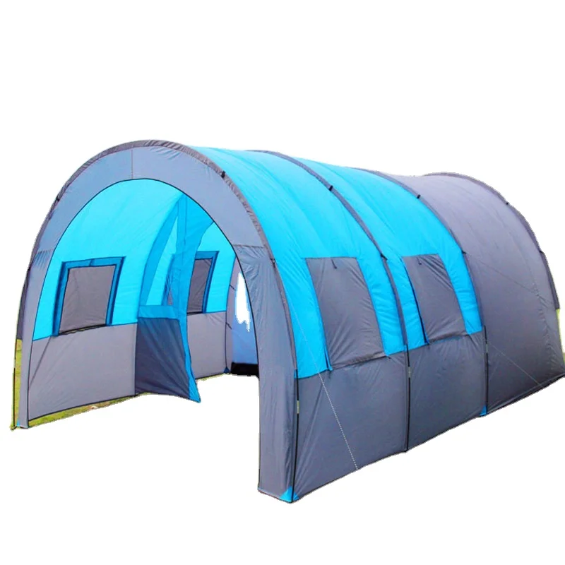 

Большая роскошная двухслойная палатка, семейный туристический тент для 2 комнат, 1 гостиная, на 8-10 человек, водонепроницаемая