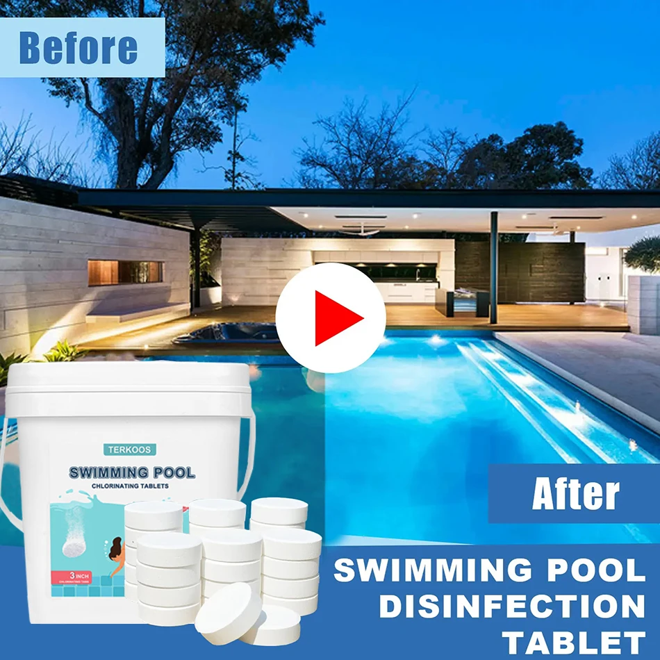 Chlorine Tablets 40LB for Swimming Pools pool chlorine tablets