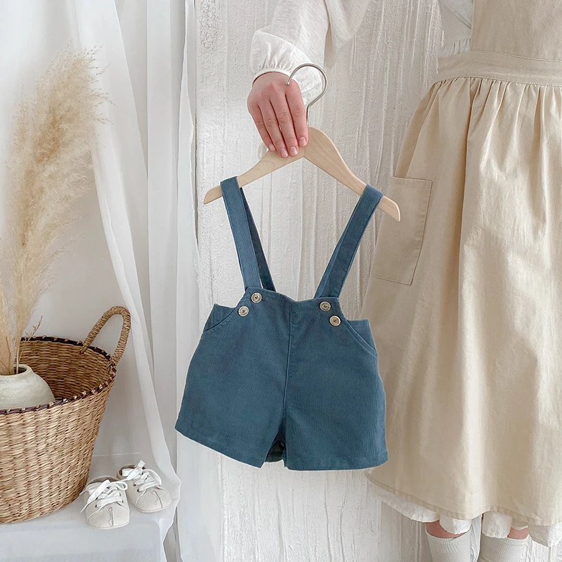Vintage Cord-Baby-Kinderoverall für Jungen, elastische Taille, Säuglingsshorts, hübsche kleine Jungen, Vintage-Stil, Baby-Sachen für 1–6 Jahre – Detail 5