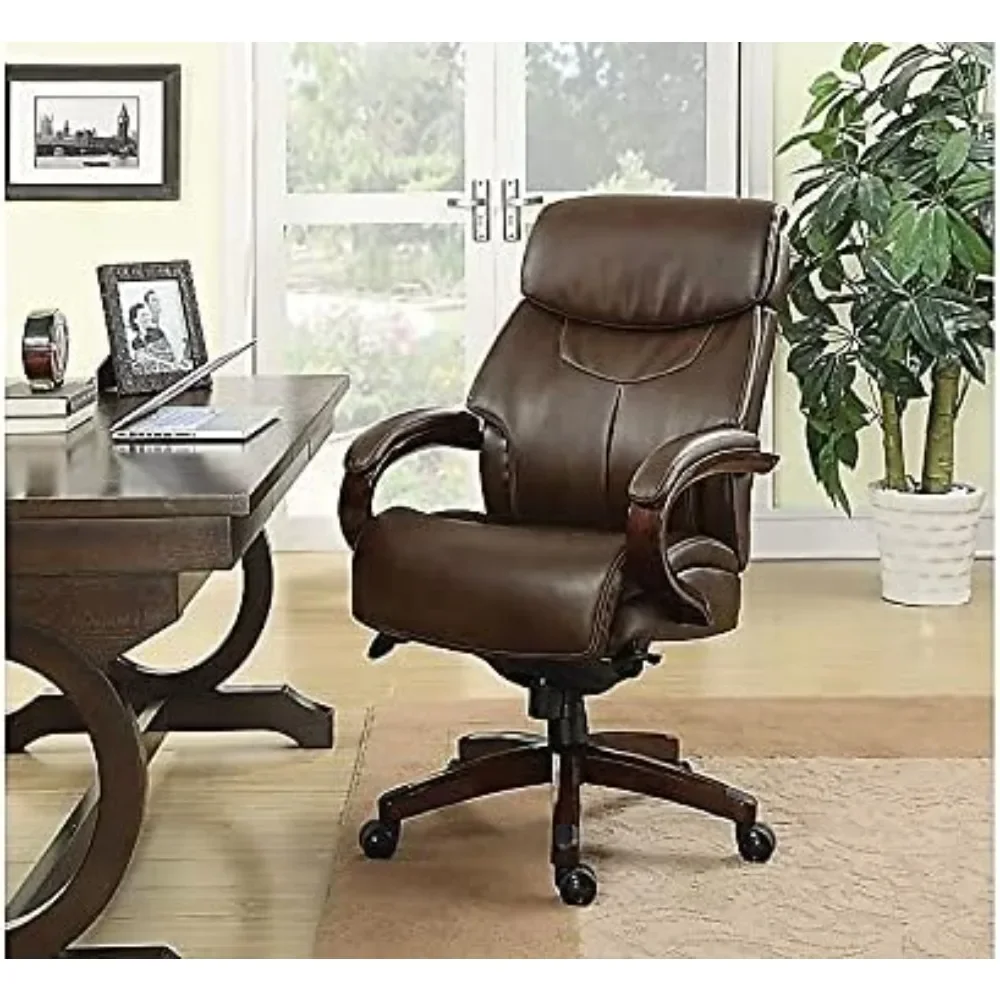 Roast Chestnut Bonded Leather Executive Office Chair Image 1