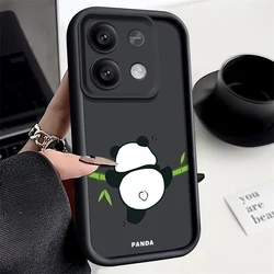 Adorable Panda Printed Soft TPU Phone Case for POCO C65 4G (A666 Black)