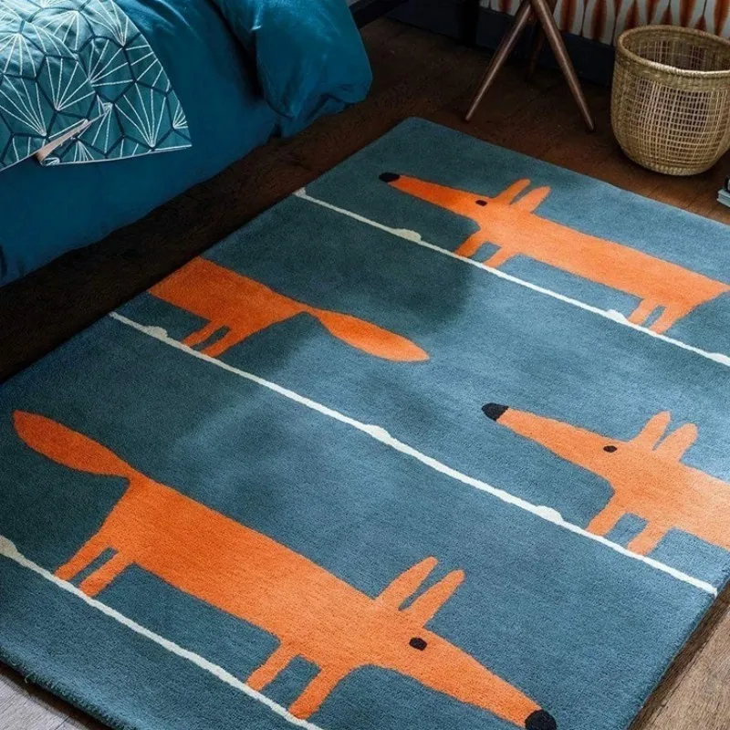 

Nordic Carpets for Living Room Fluffy Soft Baby Crawling Mat Home Children Non-slip Carpet Cartoon Bedroom Decoration Plush Rug
