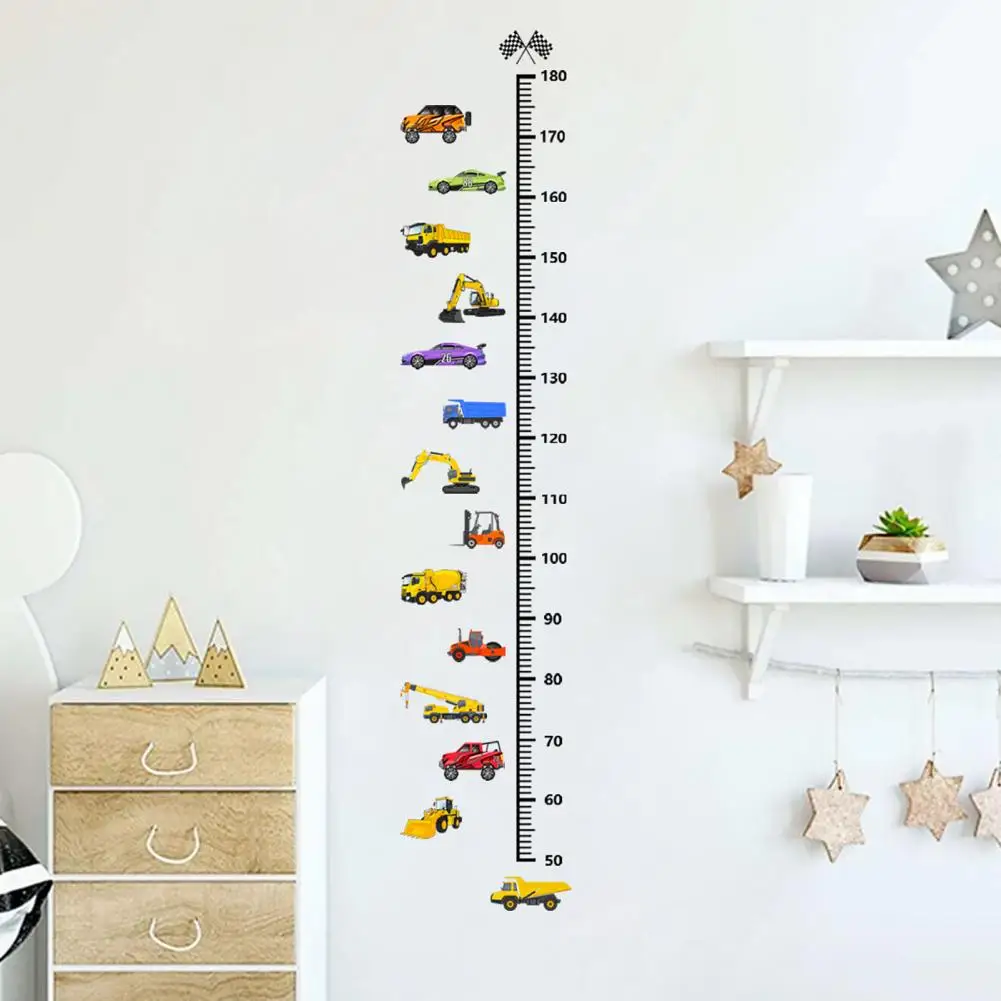 Children Wall Ruler Decal Cute Clear Printed Kids Wall Height Ruler Legible Kids Growth Chart Present