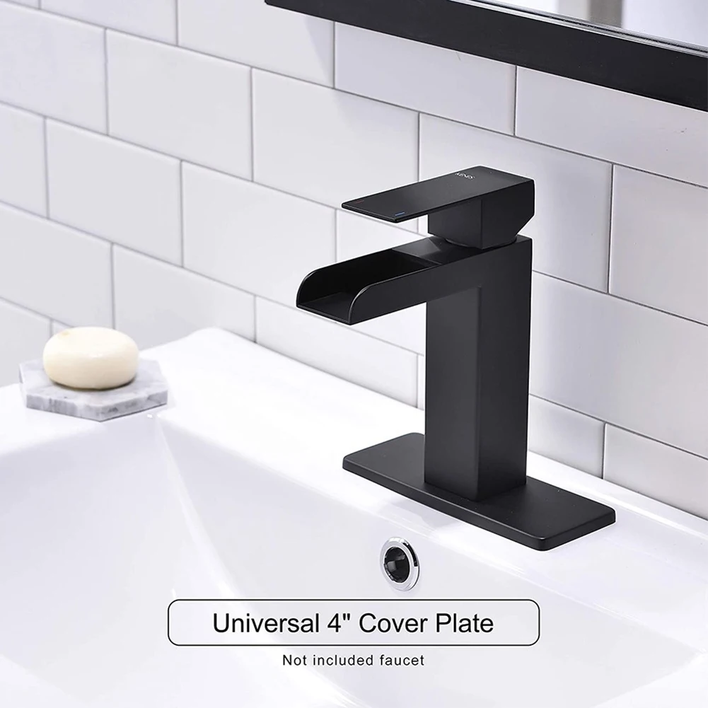 Brand New Faucet Cover Plate Faucet Deck Plate 162*63*mm Black/Gold/Silver For Most Single Hole Faucet Stainless Steel 1pcs stainless steel tap bathroom faucet single cold sink faucet single hole square deck mounted bathtub counter basin faucet