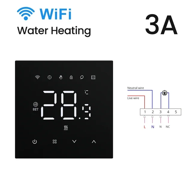 Smart WiFi Thermostat for Underfloor Heating Systems - Voice Control Enabled