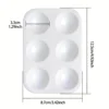 2/8/12/20/50/100 Pcs White Plastic Paint Palette 6 Well Watercolor Palette Rectangular Paint Tray Paint Mixing Palette 2