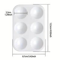 2/8/12/20/50/100 Pcs White Plastic Paint Palette 6 Well Watercolor Palette Rectangular Paint Tray Paint Mixing Palette 2