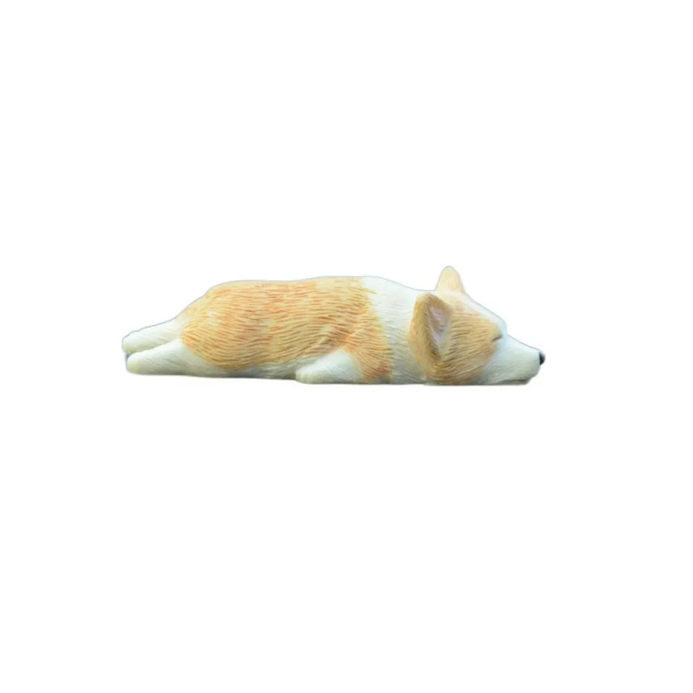 

5 Pcs Mini Corgi Sculpture Figurine Handmade Resin Pet Dog Ornament Desktop Decoration Painted Cake Baking Decorations