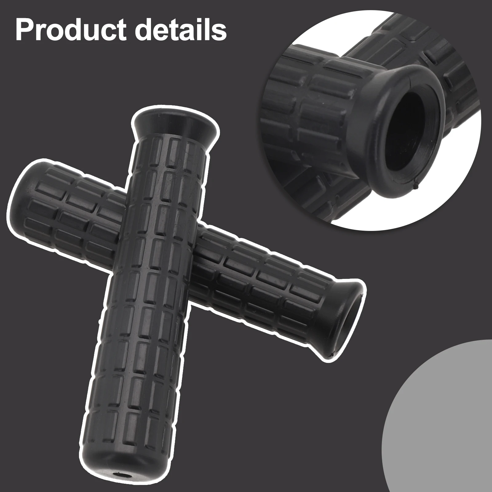 Lot De 2 Poignées De Brouette En Caoutchouc, Installation Facile Poignees Antiderapantes Antiderapantes Pour Brouette Poignees De Rechange Noires 122 X 32 Mm 92291261