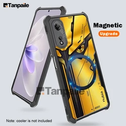 Ultra Thin Magnetic Shockproof TPU Phone Cover - Transparent Bumper Case for Nubia Neo 2 5G (Black)