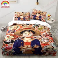 3D Print One Anime P-piece Bedding Set,Duvet Cover Comforter Bed Set Quilt Cover Pillowcase,King Queen Twin Size Boy Girl Adult 2