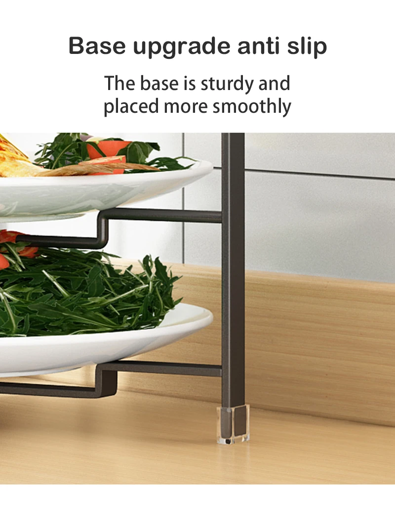 Kitchen Storage Rack | Wall Mounted Rust Proof Rack, Foldable Side Dish Organizer with Drawer