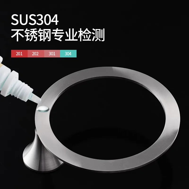 SUS 304 Stainless Steel Towel Ring Bathroom Towel Hanger Holder Rust Proof Wall Mount Round Style Polished Racks