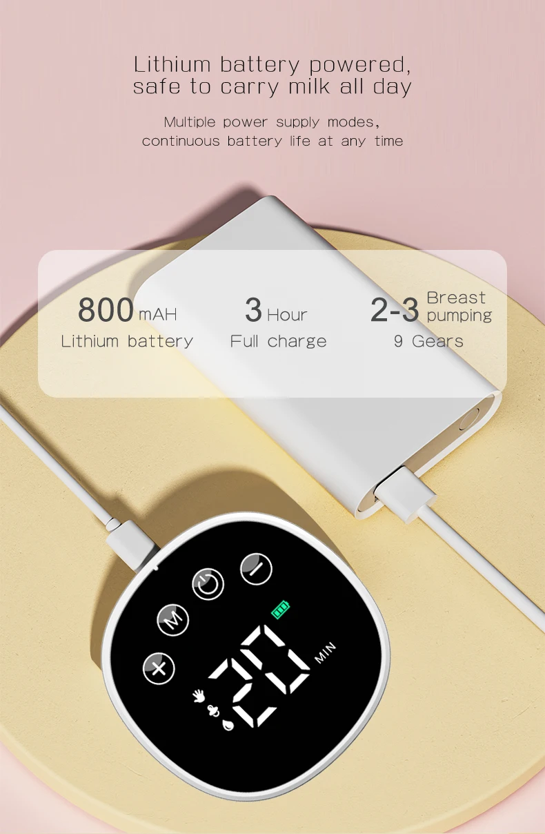Electric Hands-free Wearable Breast Pump Silent Portable Comfort_voghion.com