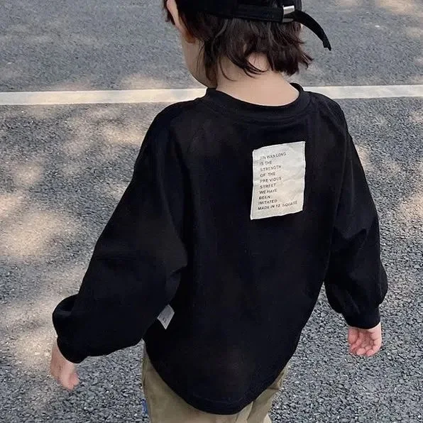 Spring Children Long Sleeve T Shirt Cotton Baby Boy Girl Solid Casual Bottoming Shirt Toddler Kids Versatile Loose Tops t shirt cotton t shirt kids t shirt