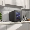 Wine Cooler Refrigerator, Wines Cooler with Digital Temperature Control, 46-66℉ Mini Freestanding 6 Bottle Wine Refrigerator 3