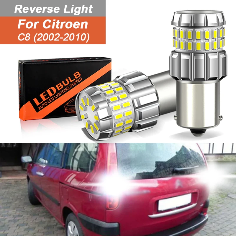 

2pcs Canbus LED Reversing lights 1156 P21w Ba15s 60SMD 4040 For Citroen C8 2002-2010 Signal Auto Lamp 12V accsesories