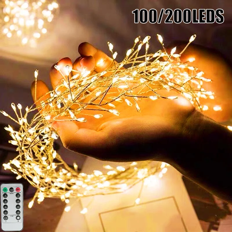 3M/5M Led Fairy Lights USB Remote Copper Wire Garland String Light Waterproof Wedding Party Christmas Lights For Home Decoration 5 20m led string lights usb copper wire garland fairy lights outdoor waterproof wedding party christmas decoration for home room