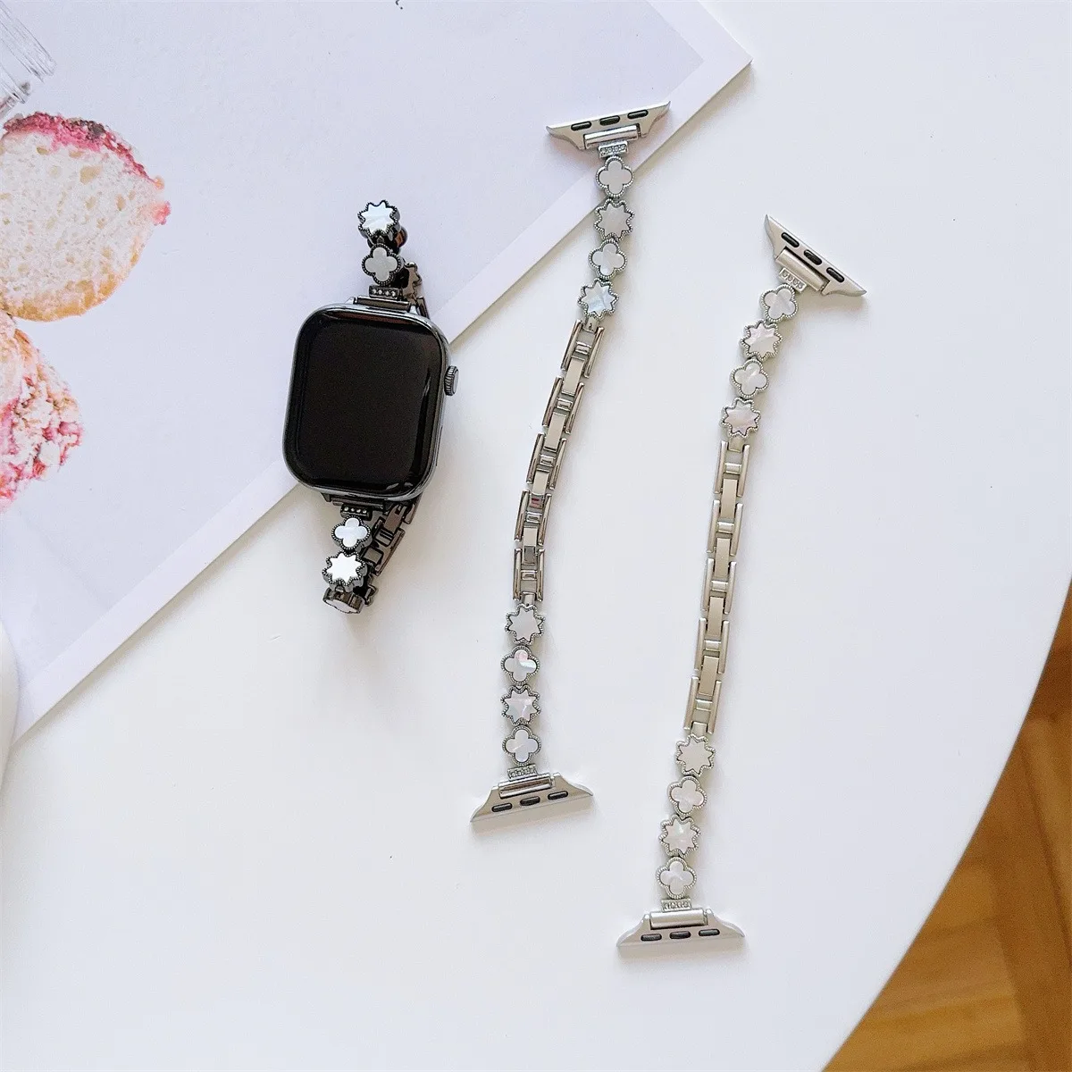 Stilren smartwatch metallarmband för apple watch_voghion.com