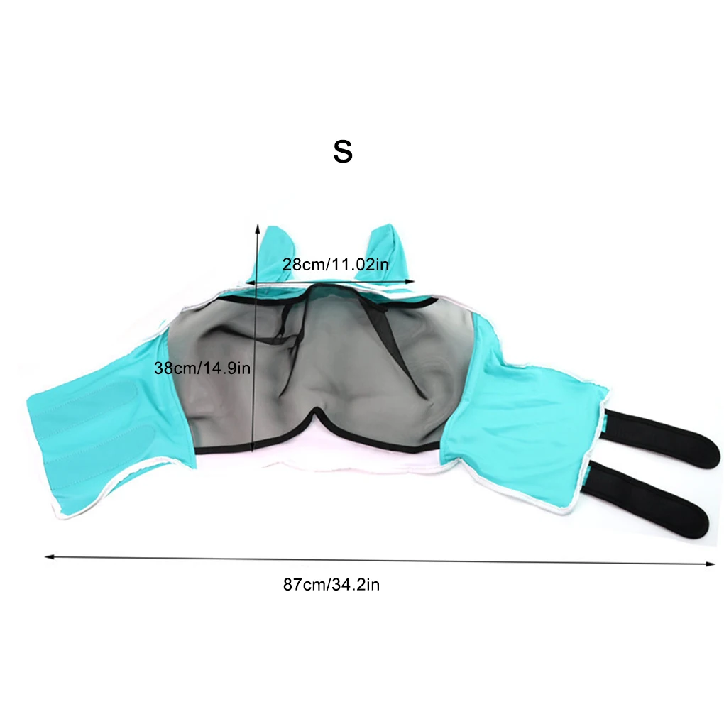Anti-mosquito Horse Hood Suitable for Small Medium and Large Horses Multi-size Breathable Horse Mask Pasted to Prevent Mosqu 6