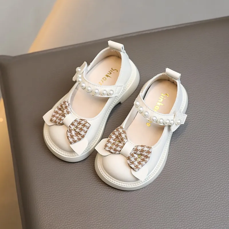 

2024 Spring and Autumn New Girls Small Leather Shoes Mary Jane Single Shoes Sweet Floral Bow Soft Soled Comfortable Shoes