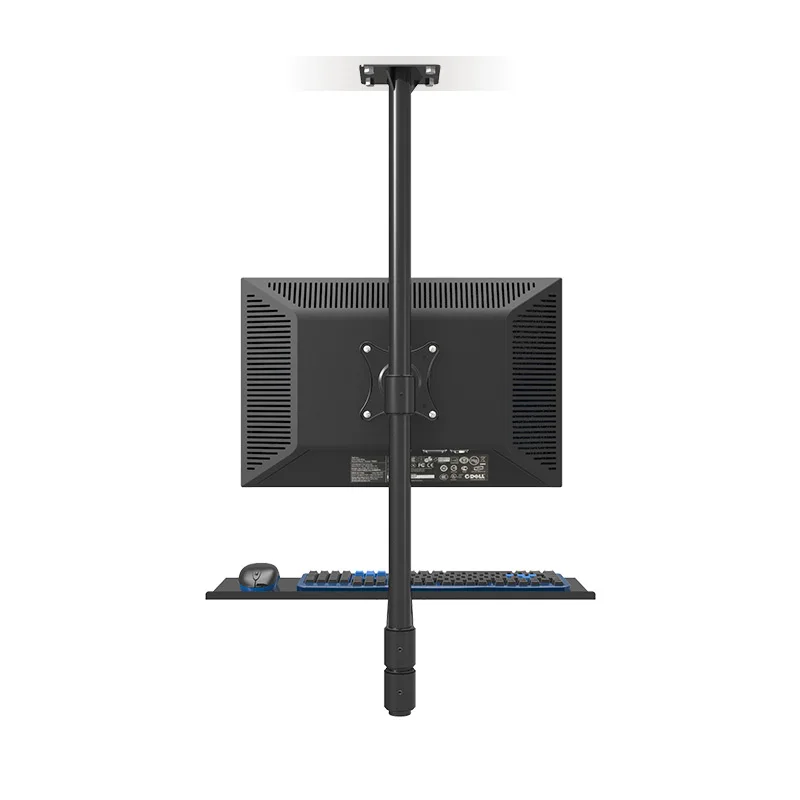 Customized Ceiling Mount Sit-Stand Workstation Full Motion Monitor Keyboard Holder Assembly Line Work Station W817